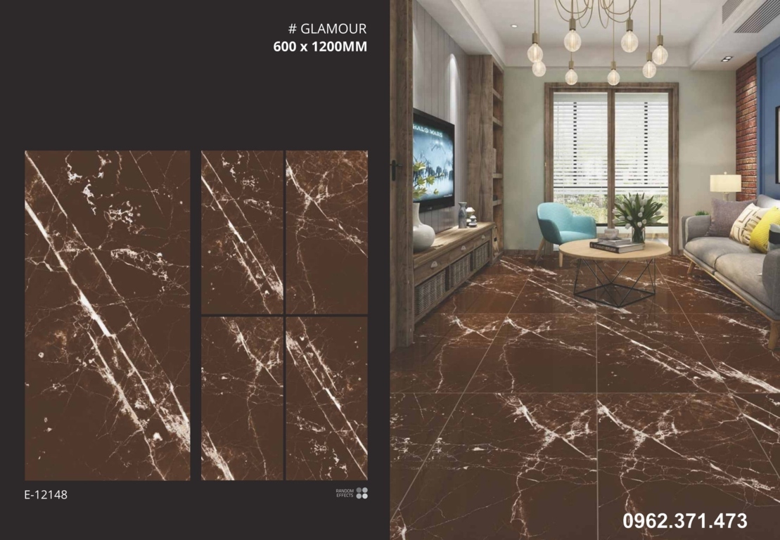 Dán mặt tiền gạch 600x1200 vân đá nâu đất